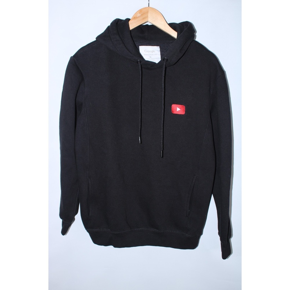 Google Men's Medium Black Embroidered Official YouTube Hoodie